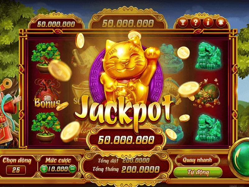 Máy đánh bạc (Slots) với giải độc đắc tại Betvisa VN